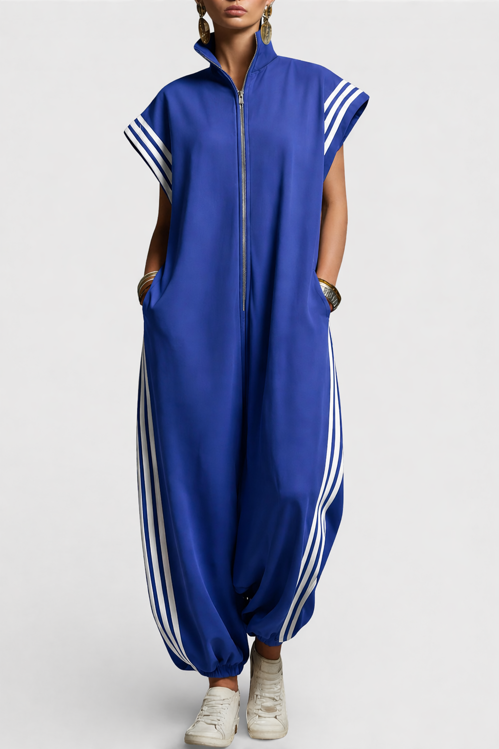 Valentina | Zip Neck Jumpsuit – Thomas & Lucy London