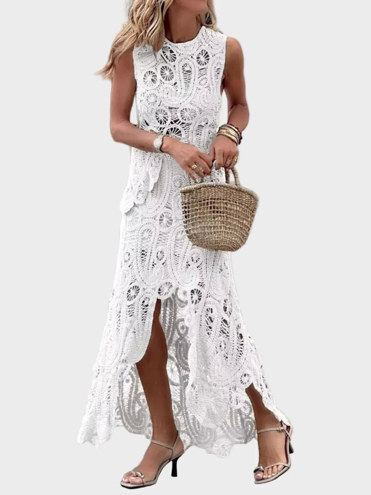Pearl | Crochet Lace Maxi Dress