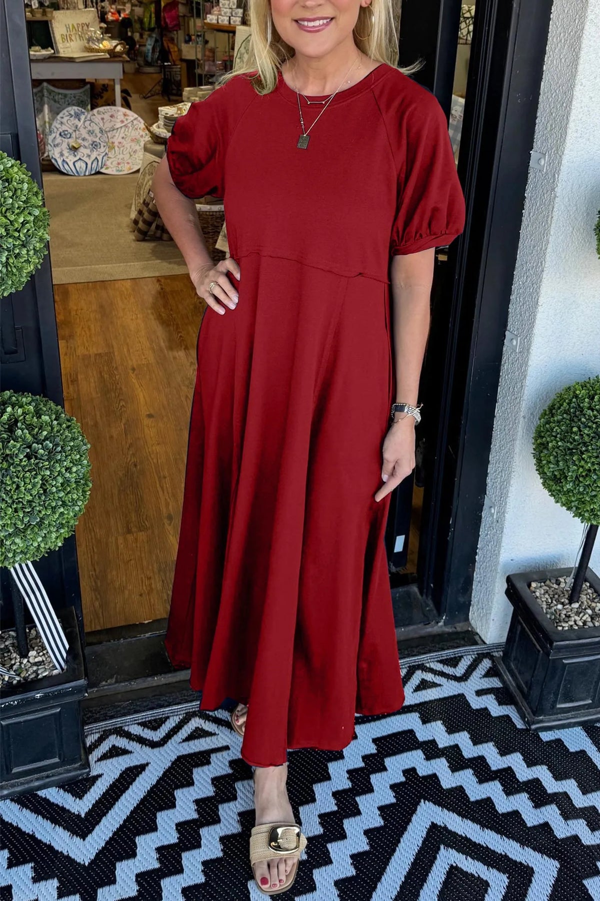 Charlotte™ | Elegant Puff Sleeve Maxi Dress