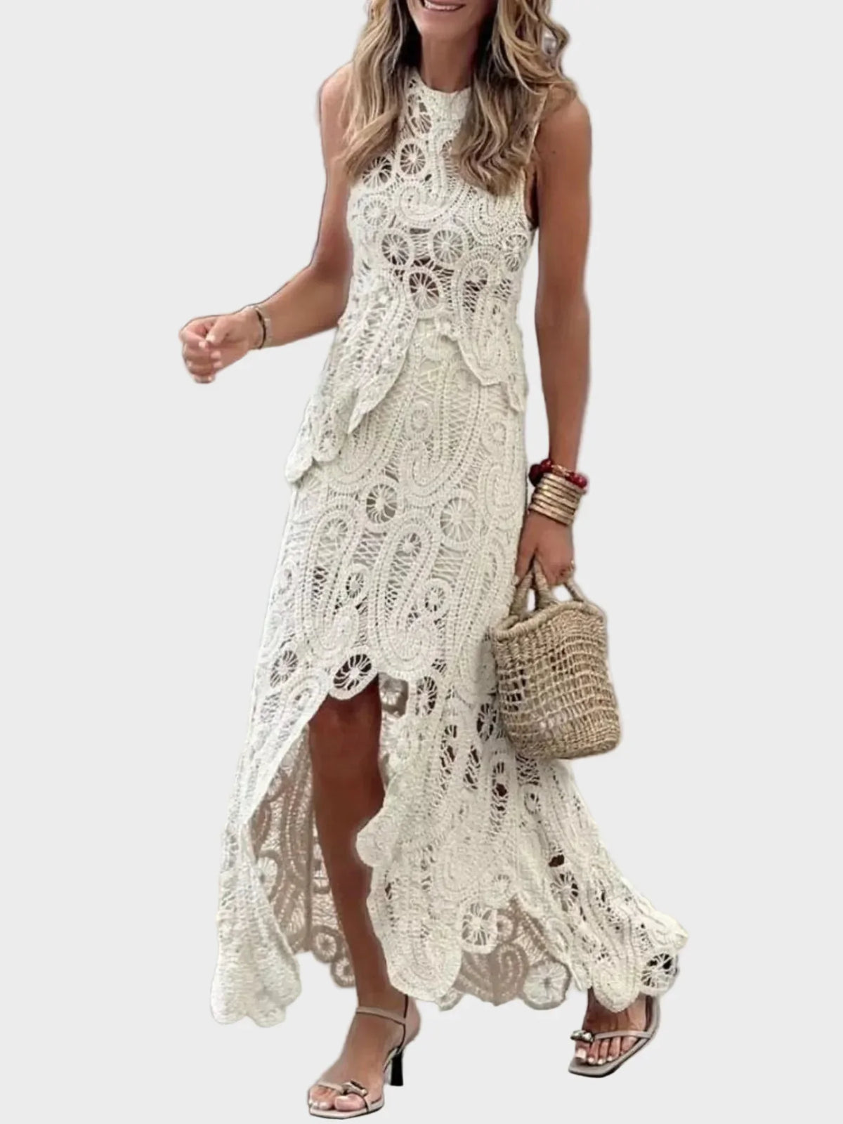 Pearl | Crochet Lace Maxi Dress