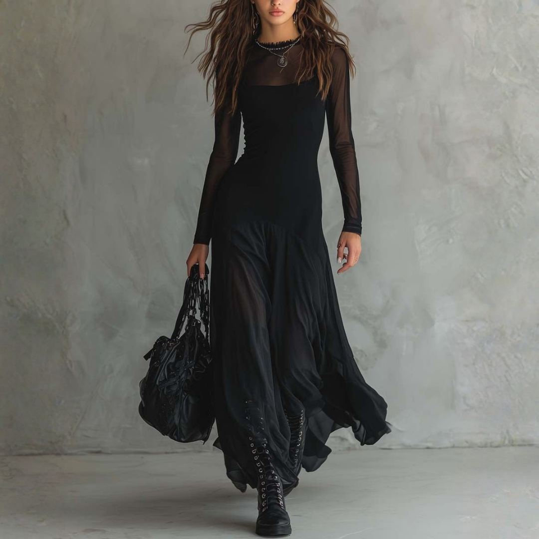 Scarlett | Elegant Sheer Maxi Dress