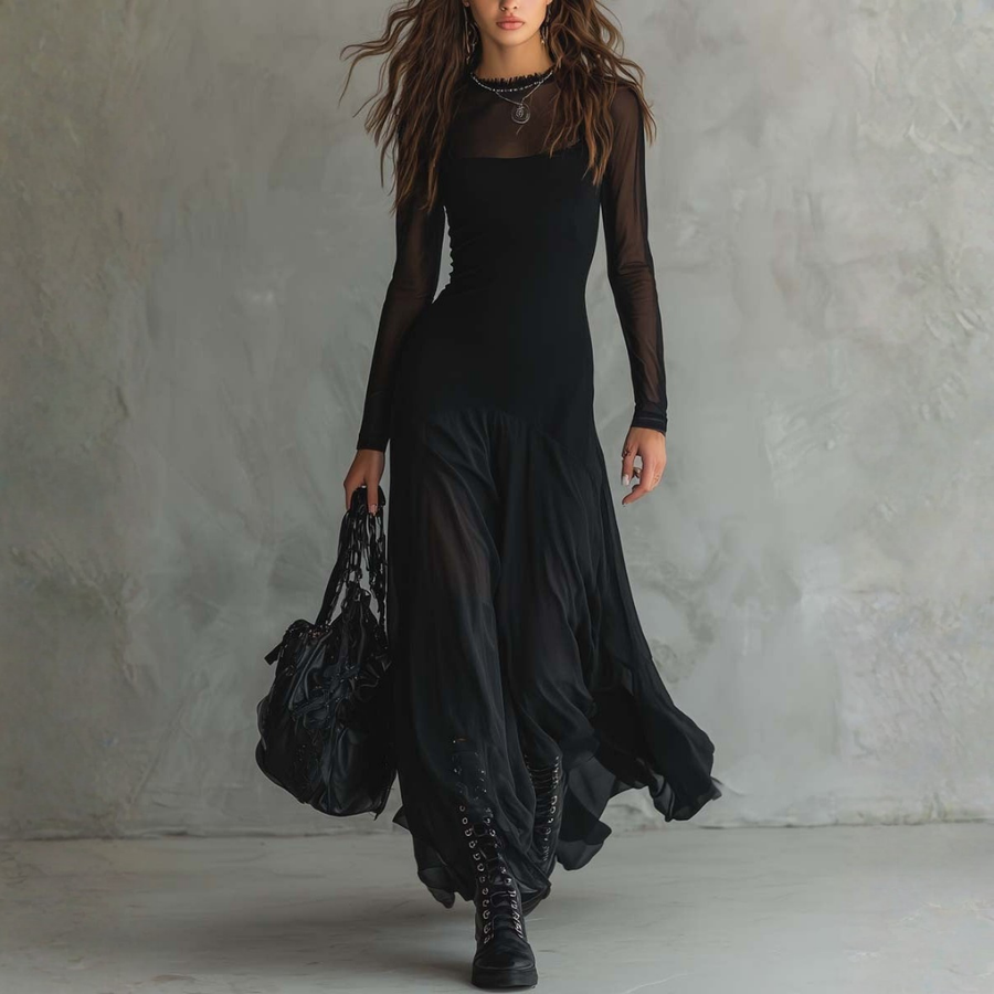 Scarlett | Elegant Sheer Maxi Dress