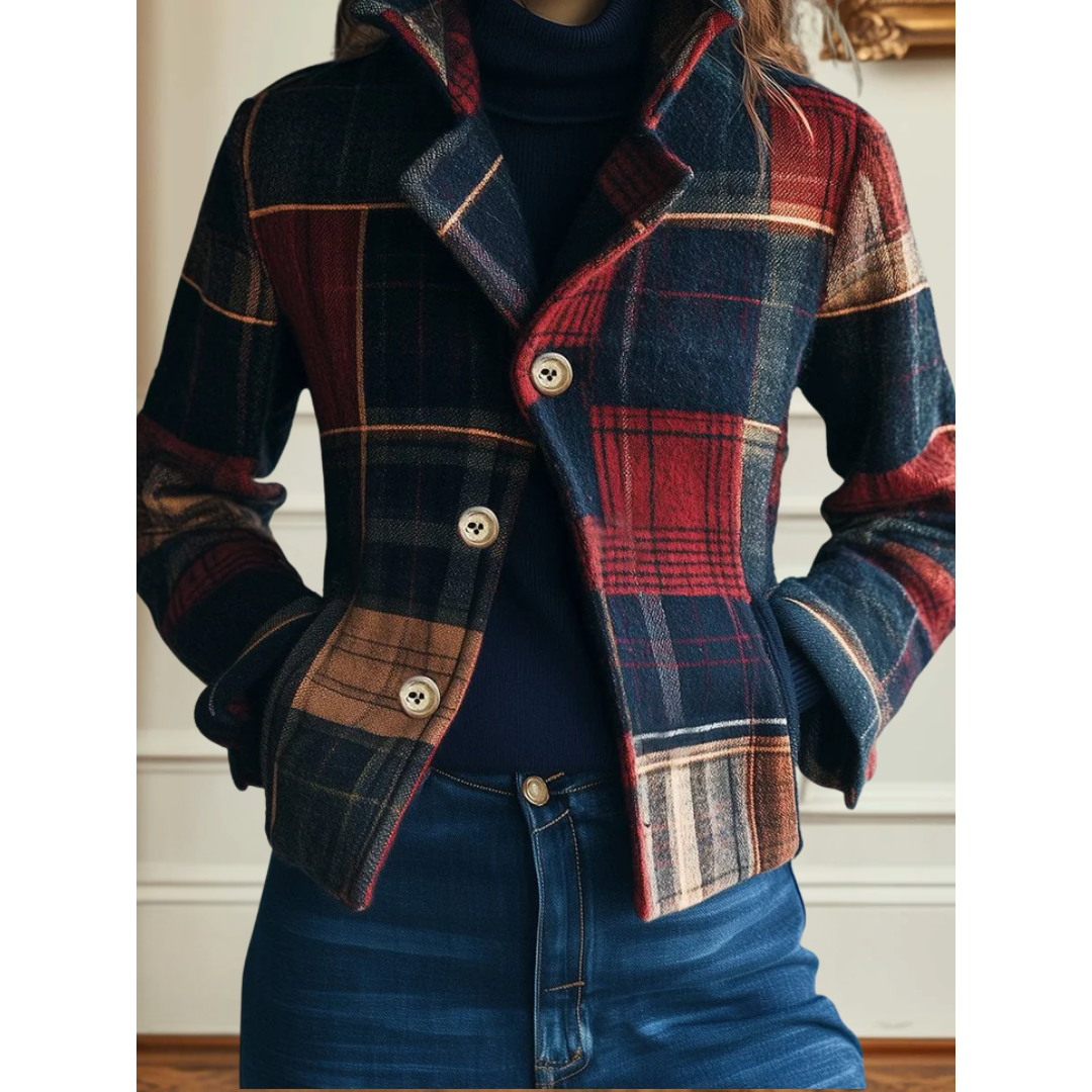 Jane – Classic Plaid Jacket for Women