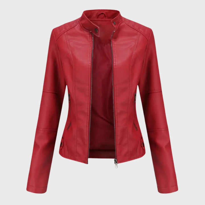 Sarah – Casual leather jacket for effortless elegance