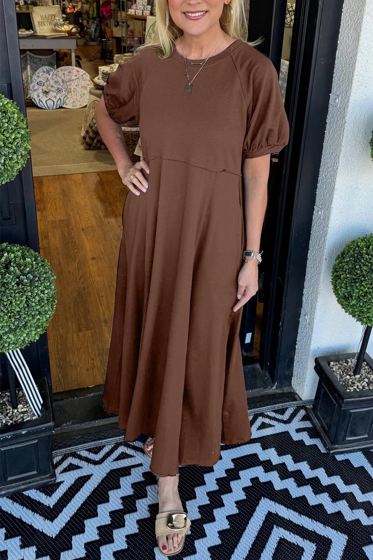 Charlotte™ | Elegant Puff Sleeve Maxi Dress