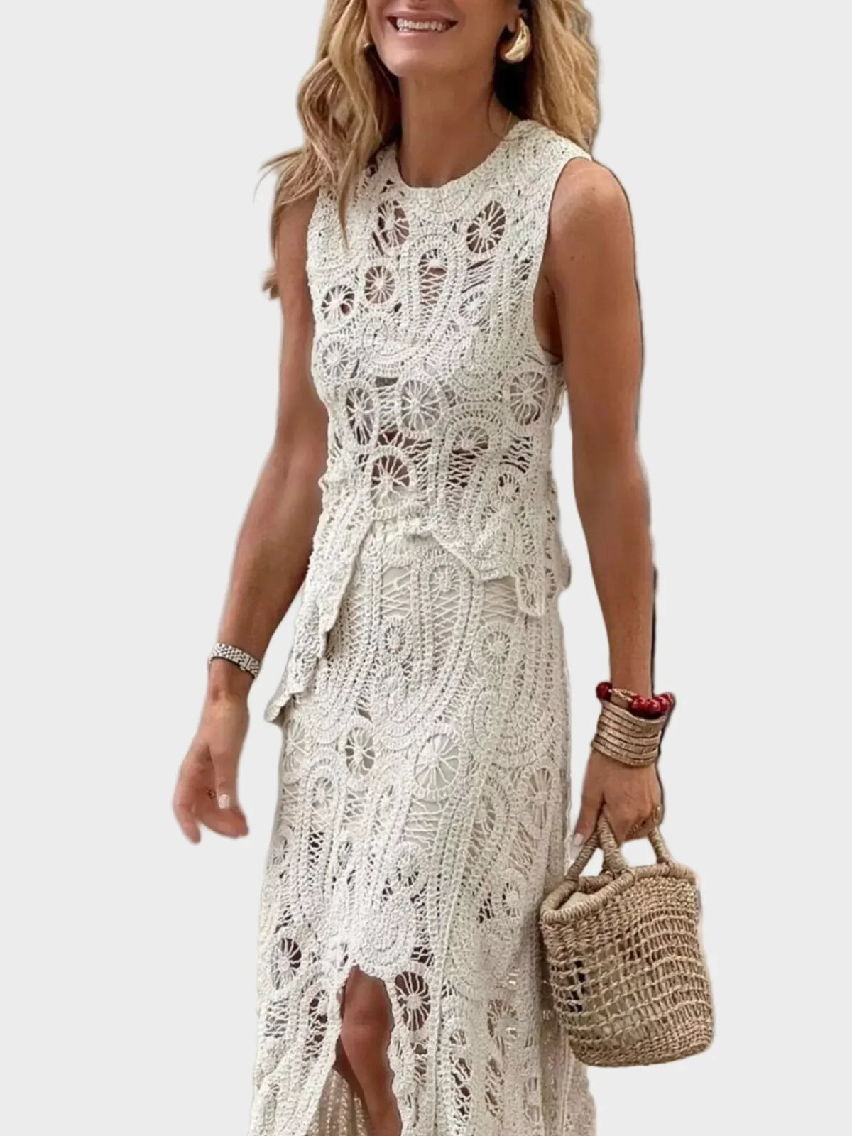 Pearl | Crochet Lace Maxi Dress
