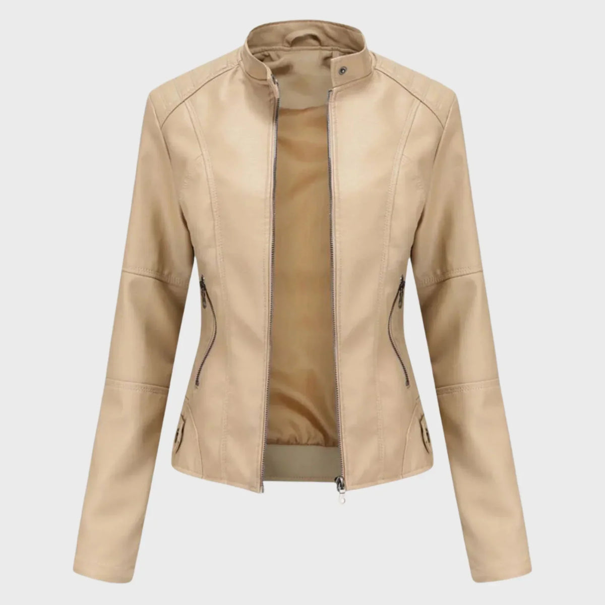 Sarah – Casual leather jacket for effortless elegance