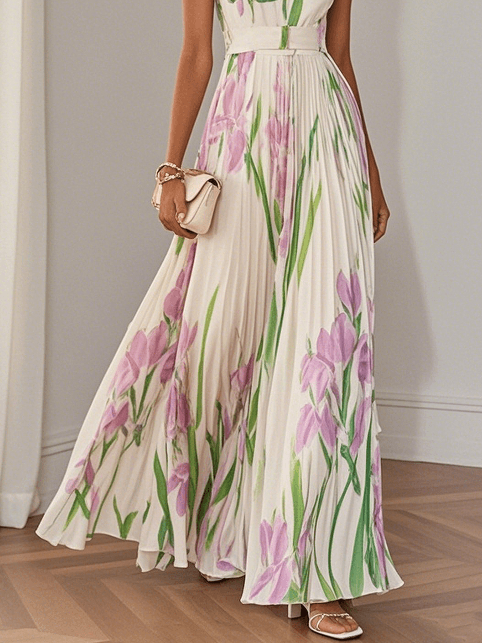 Lyzoryna – Elegant Floral Maxi Dress