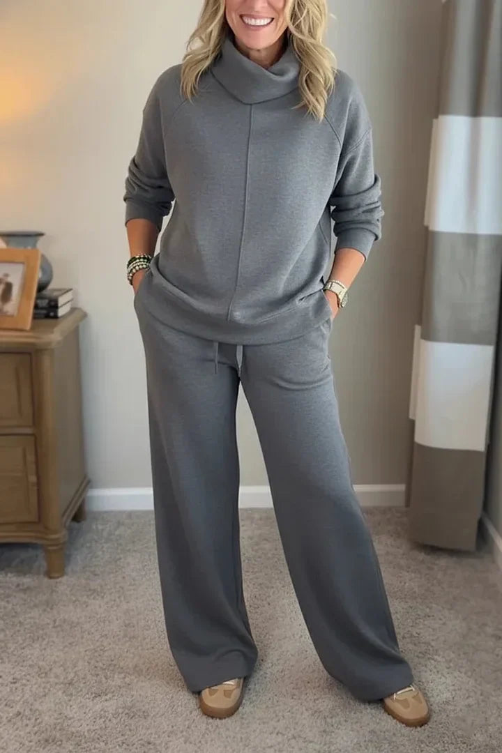 Quinn – Casual Turtleneck Two-Piece Set