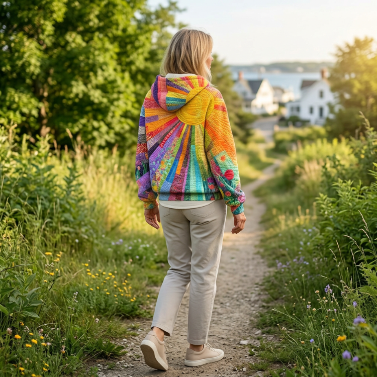Amanda | Wildflower Quilted Hoodie