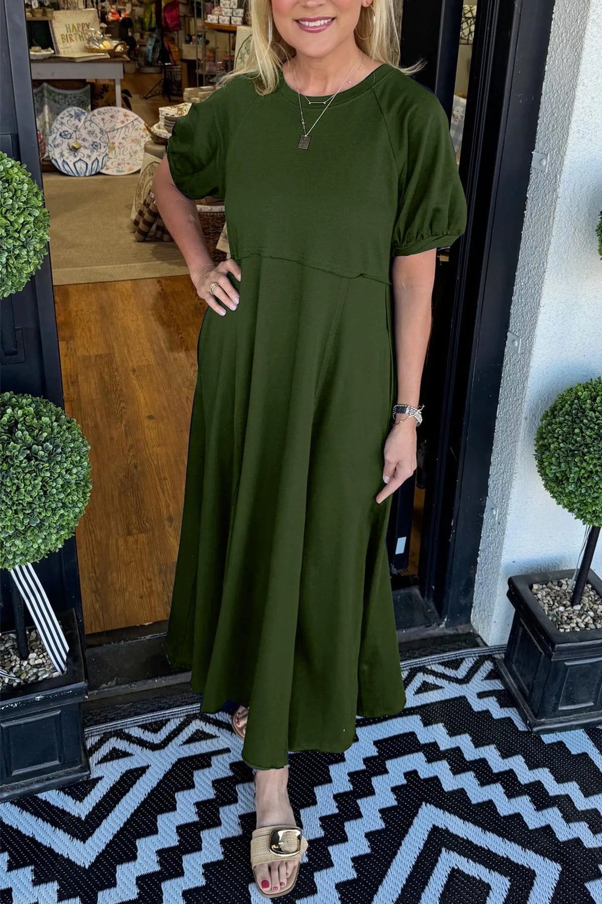 Charlotte™ | Elegant Puff Sleeve Maxi Dress