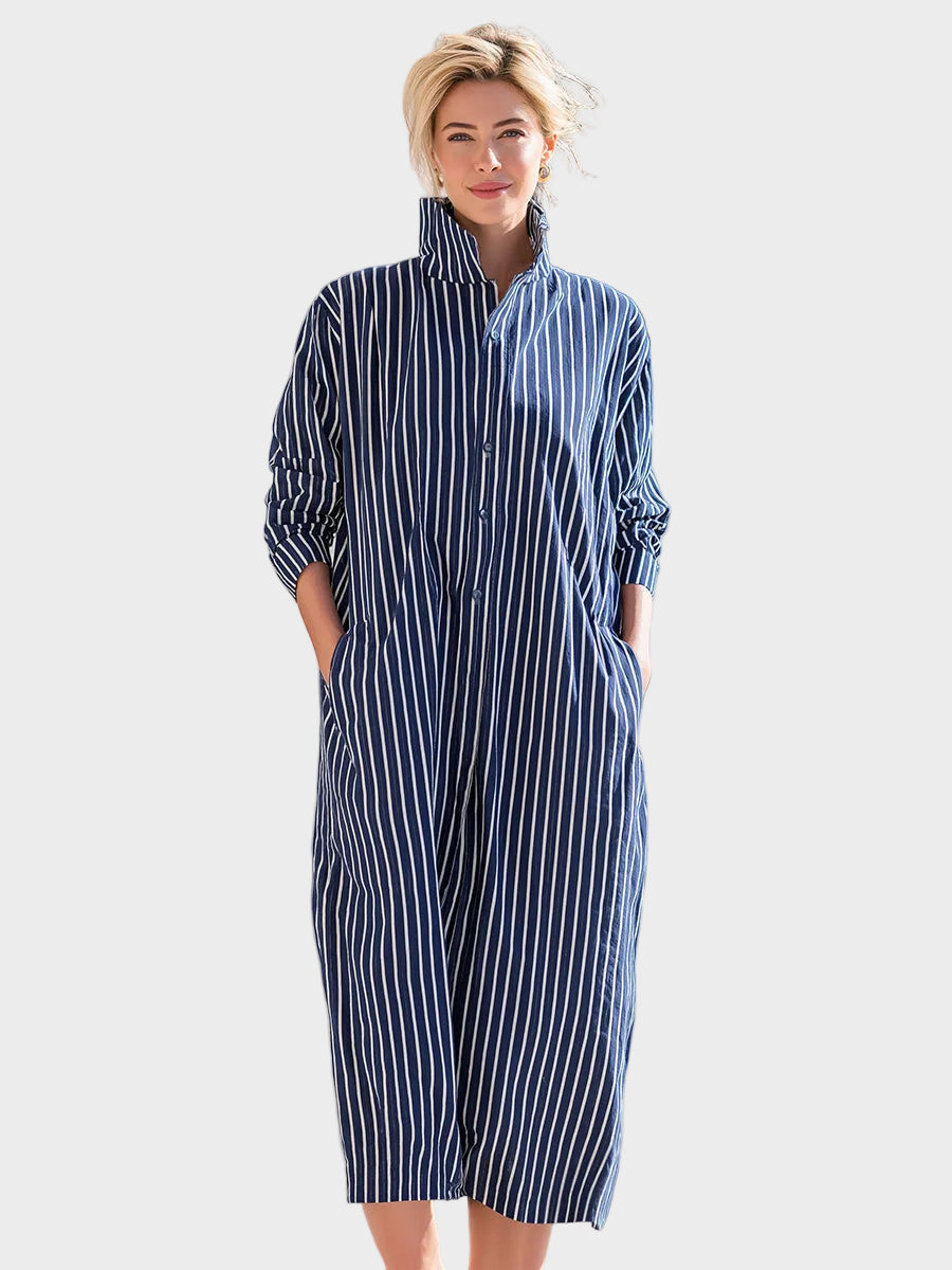 Harbour | Striped Shirt Maxi Dress