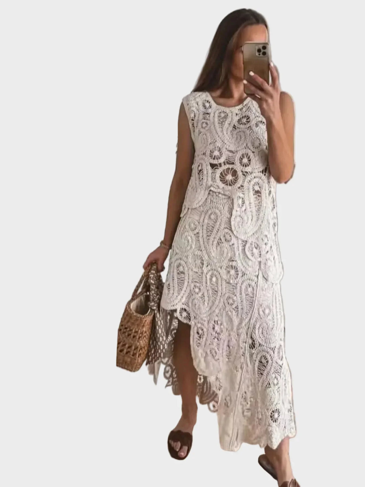 Pearl | Crochet Lace Maxi Dress