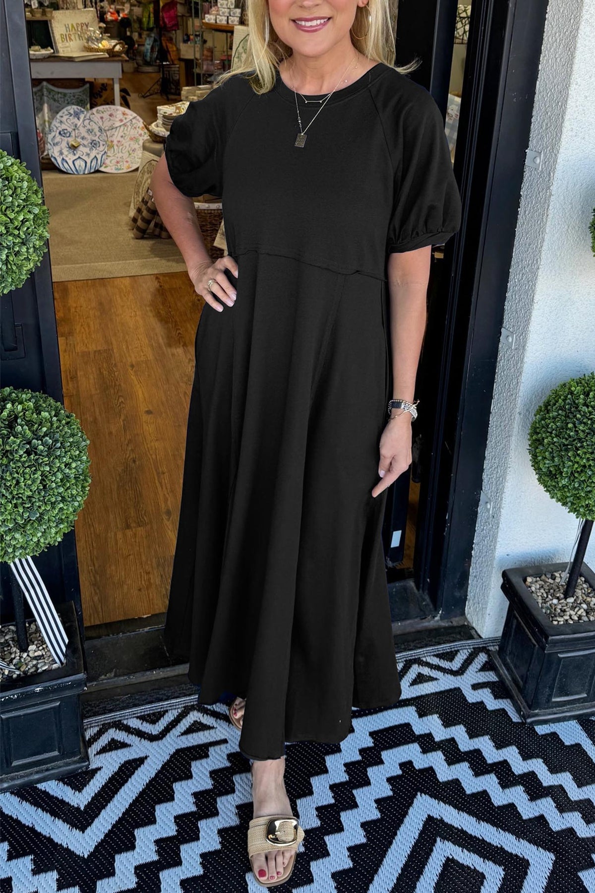 Charlotte™ | Elegant Puff Sleeve Maxi Dress