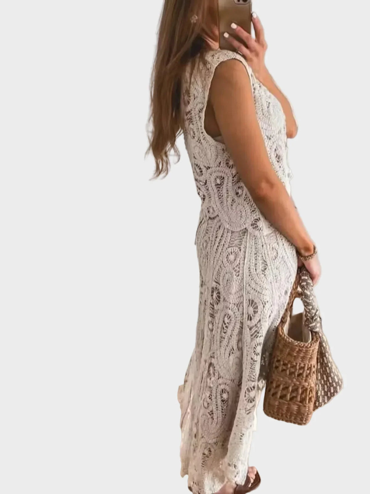Pearl | Crochet Lace Maxi Dress