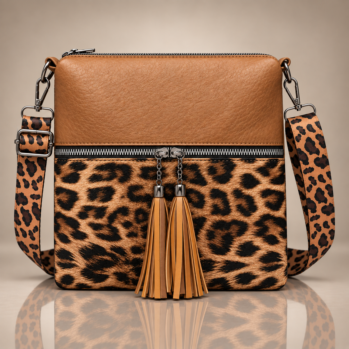 LILIAN | Leopard Tassel Bag