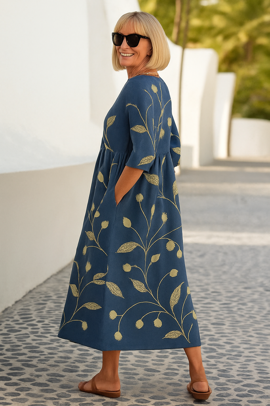 Agnes | Elegant Floral Midi Dress