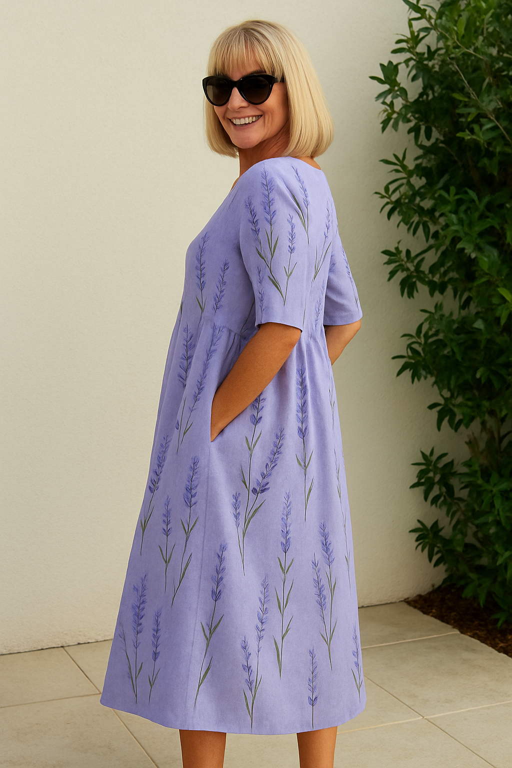 Agnes | Elegant Floral Midi Dress