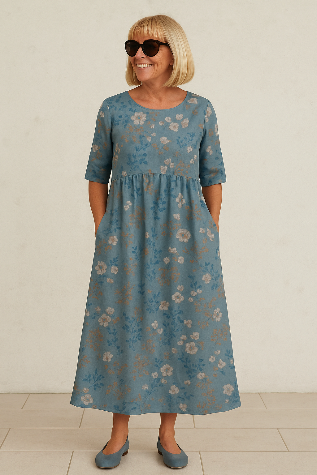 Agnes | Elegant Floral Midi Dress