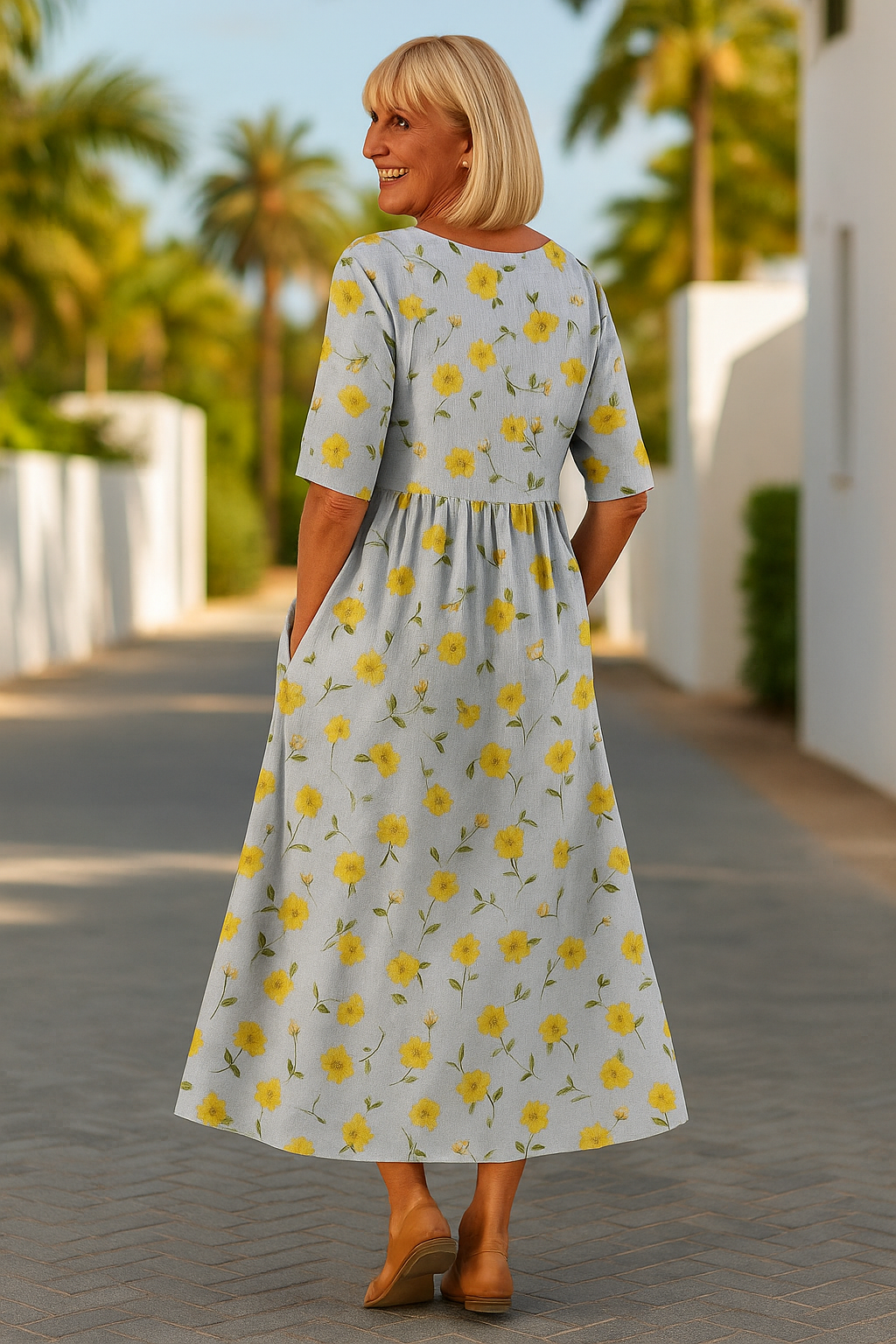 Agnes | Elegant Floral Midi Dress