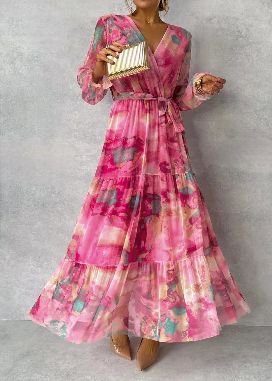 Florence | Watercolour Wrap Maxi Dress