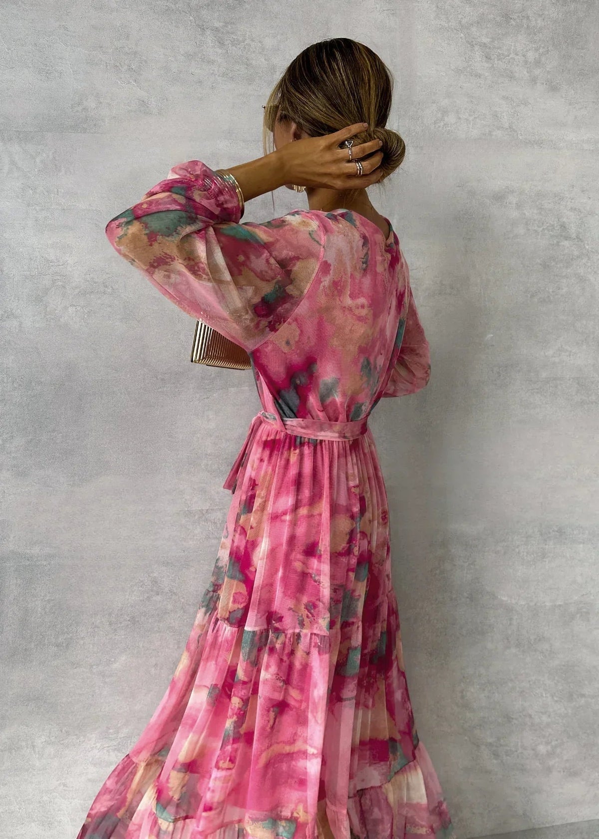 Florence | Watercolour Wrap Maxi Dress
