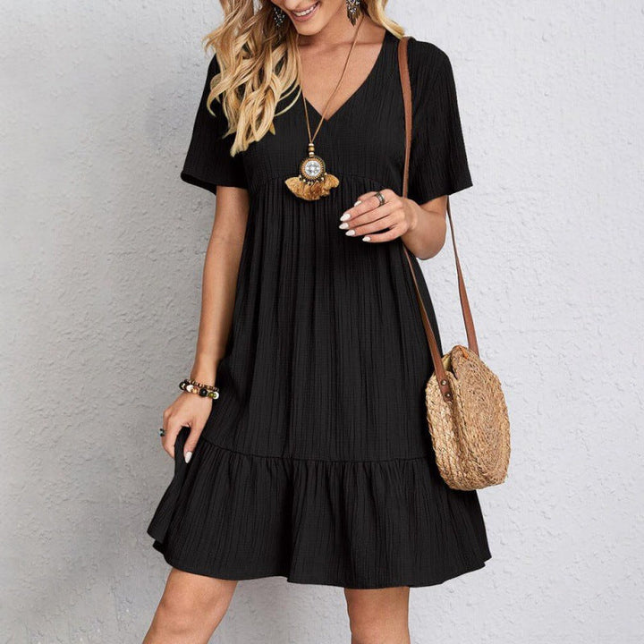 Cordelia | Ruffle Hem Smock Mini Dress