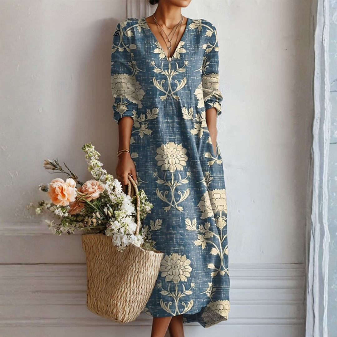 Hester | Vintage Tapestry Floral Maxi Dress
