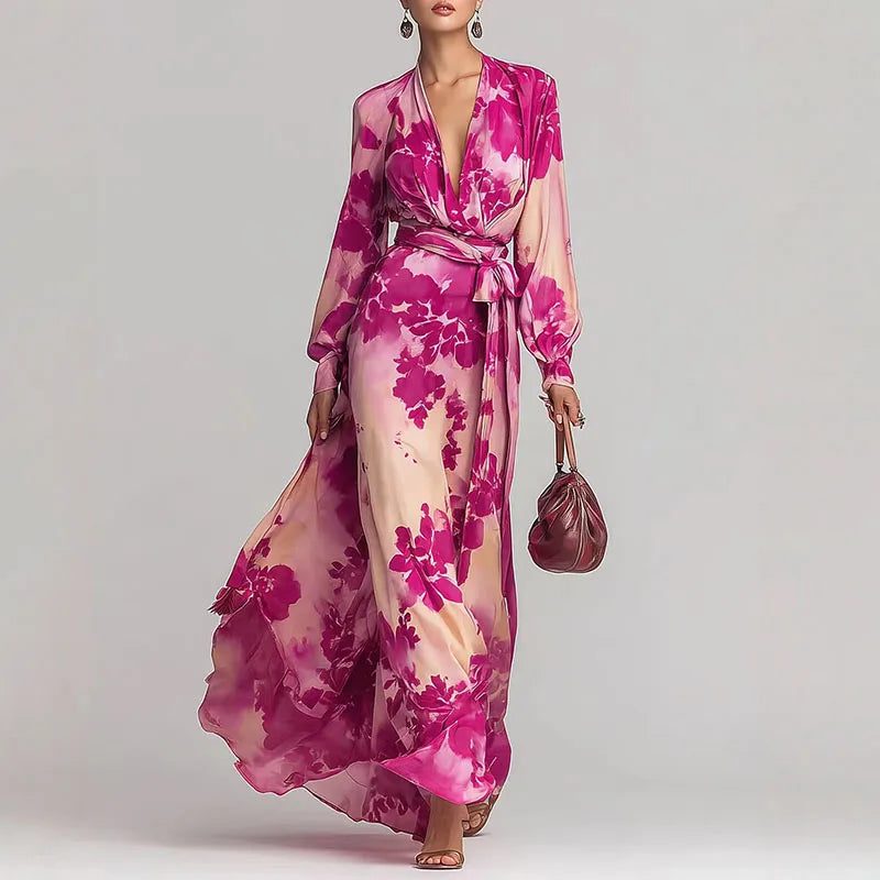 Roselle – Floral Wrap Maxi Dress