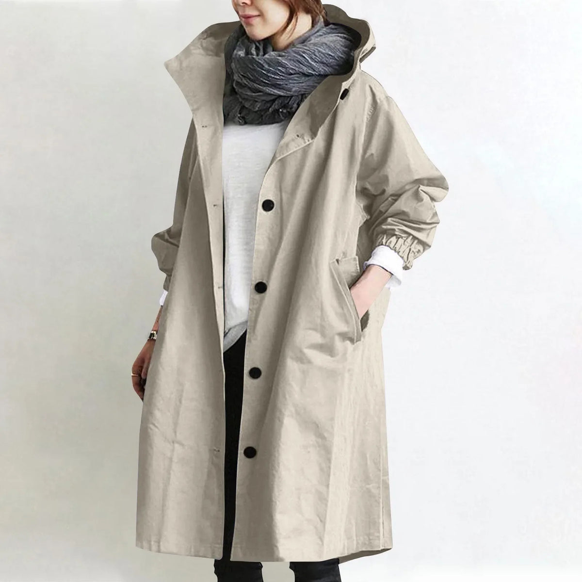 Theodora | Hooded Longline Trench Coat