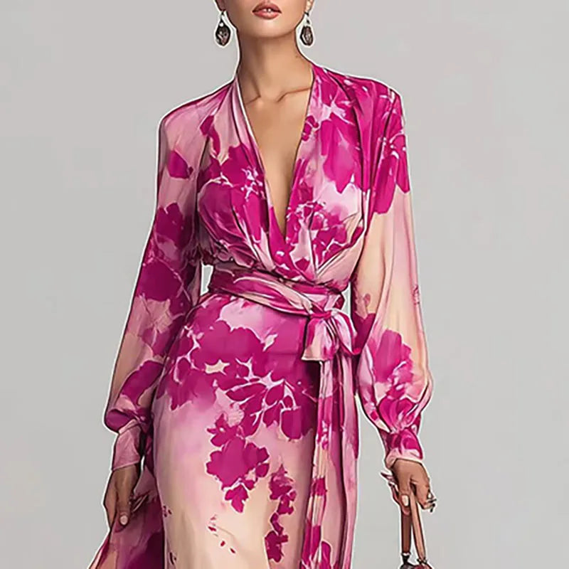 Roselle – Floral Wrap Maxi Dress