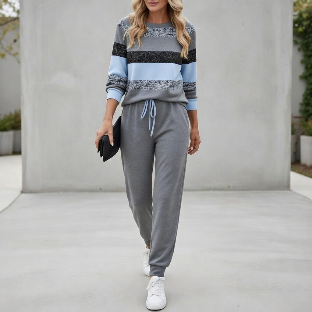 Zaria – Striped Lounge Set for Everyday Comfort