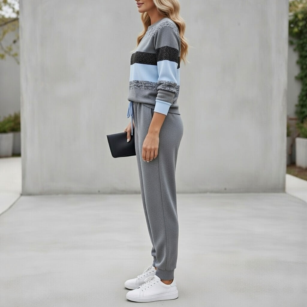 Zaria – Striped Lounge Set for Everyday Comfort