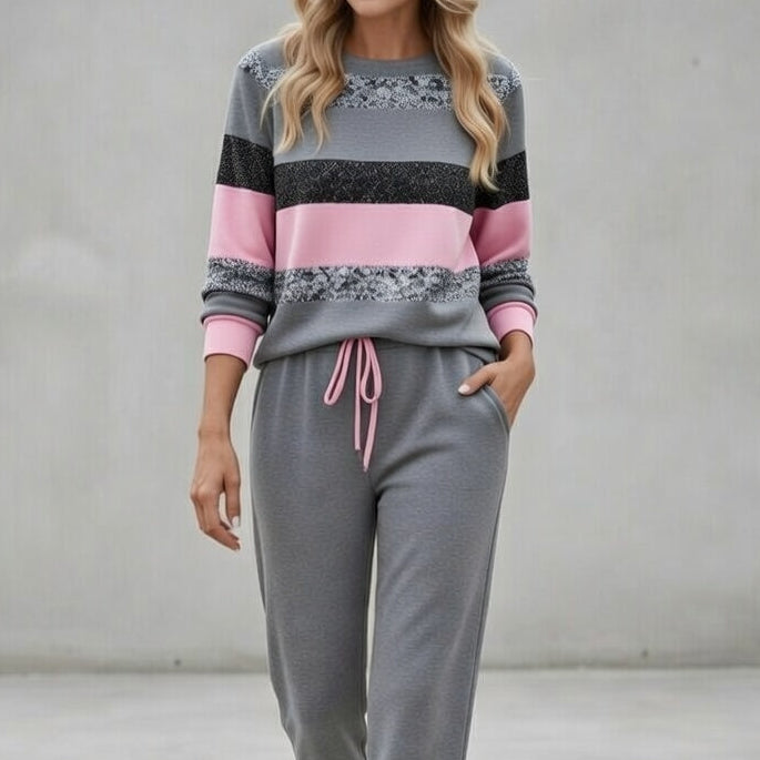 Zaria – Striped Lounge Set for Everyday Comfort
