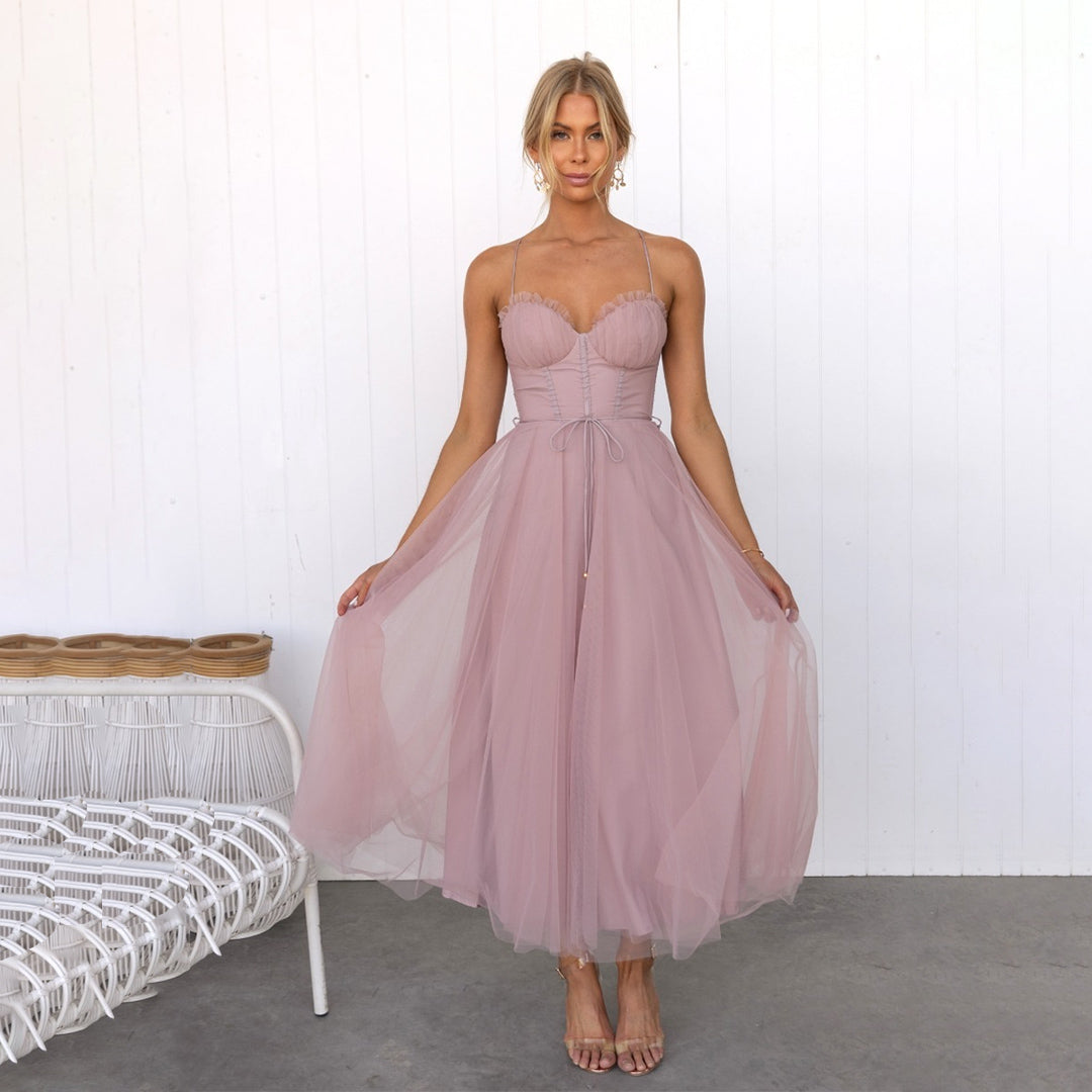 Women’s Formal Maxi Dress – Draped Silhouette for Events and Parties