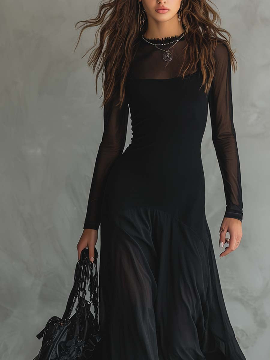 Scarlett | Elegant Sheer Maxi Dress