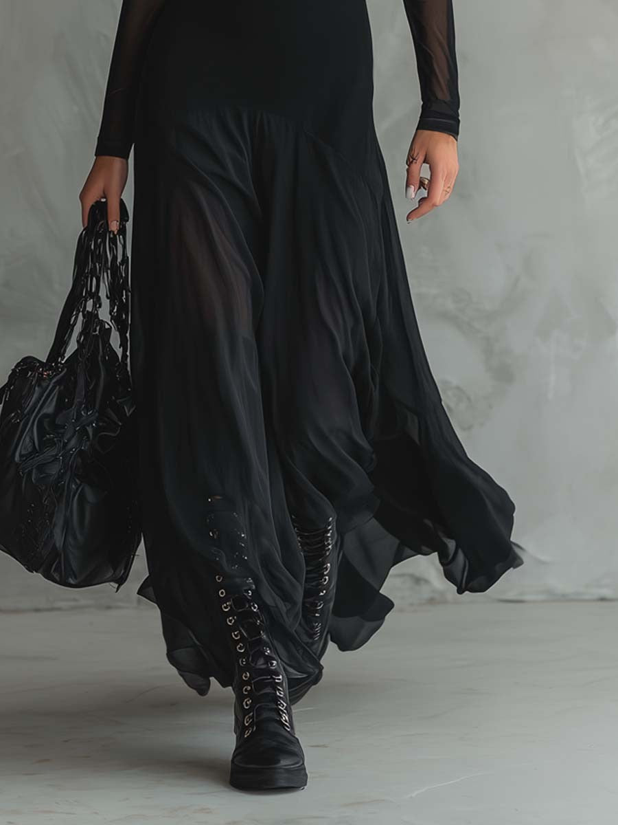 Scarlett | Elegant Sheer Maxi Dress
