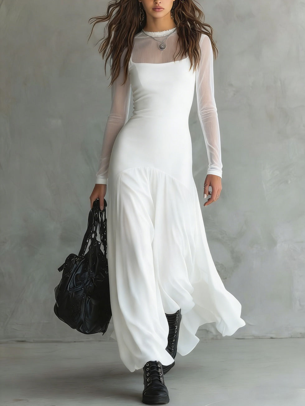 Scarlett | Elegant Sheer Maxi Dress