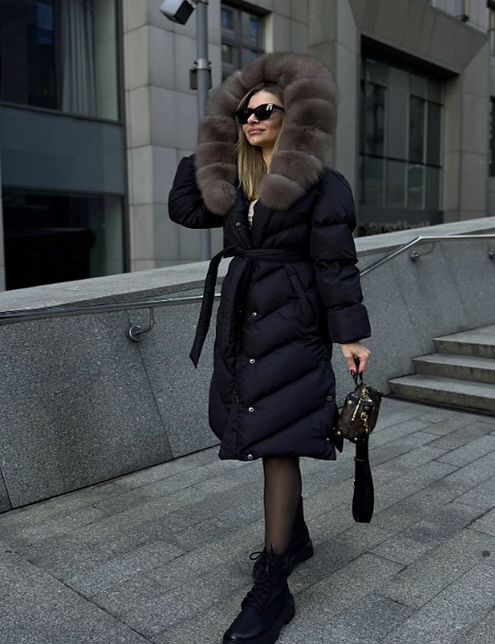 Caris – Elegant Winter Jacket with Faux Fur Collar