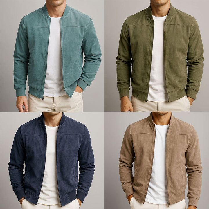 Fergus - Suede Bomber Jacket