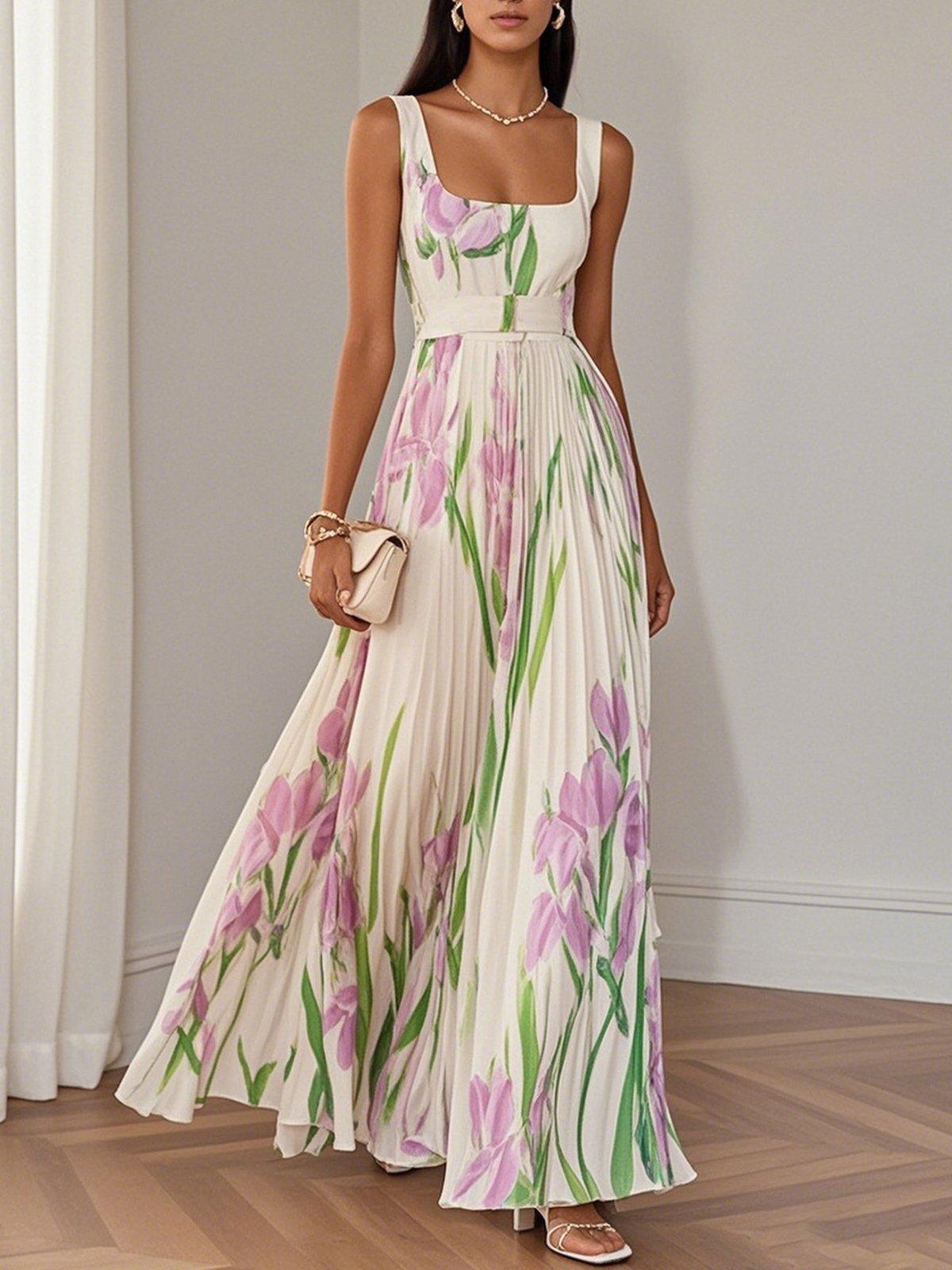 Lyzoryna – Elegant Floral Maxi Dress