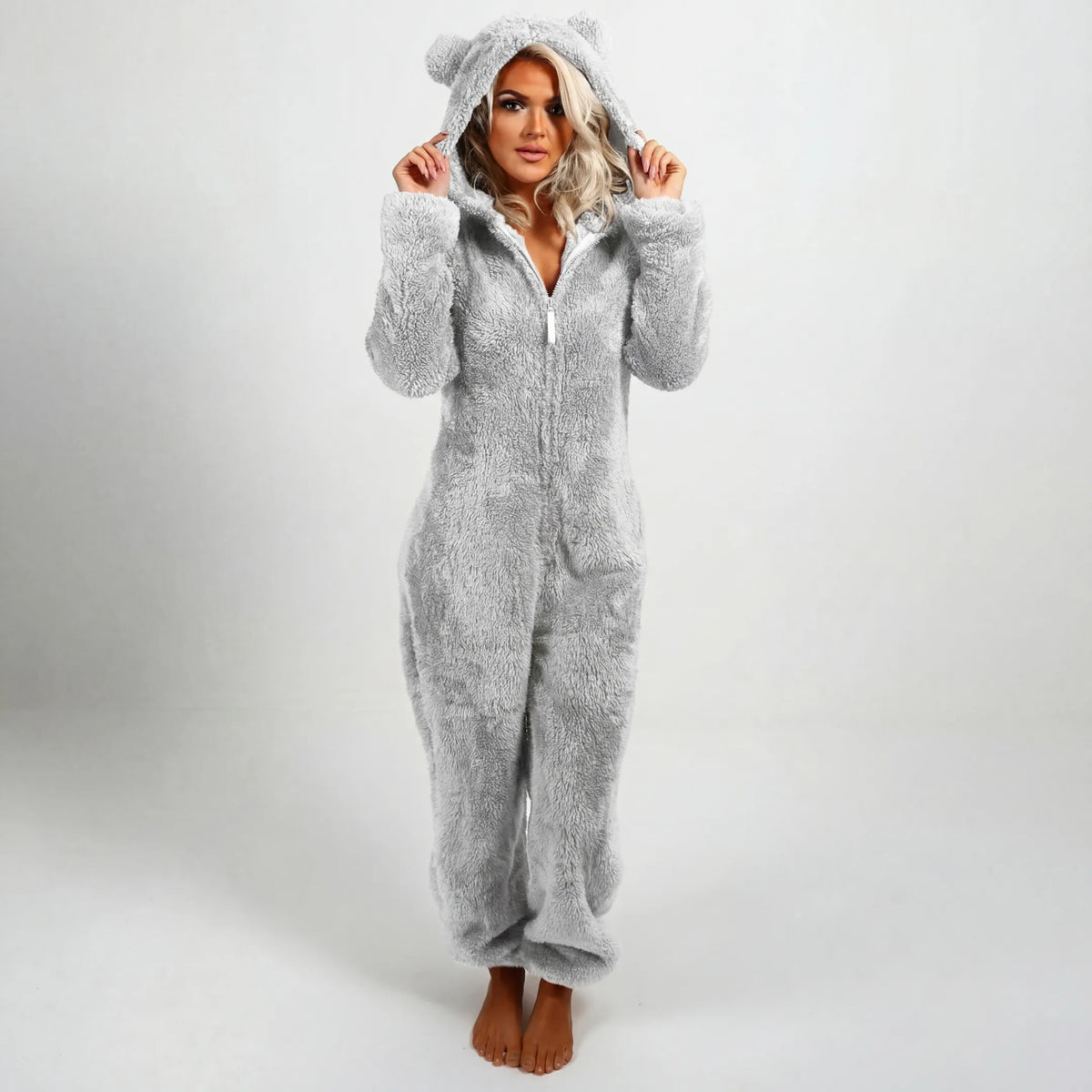 Gillian - Ultra-Soft Teddy Hoodie Suit