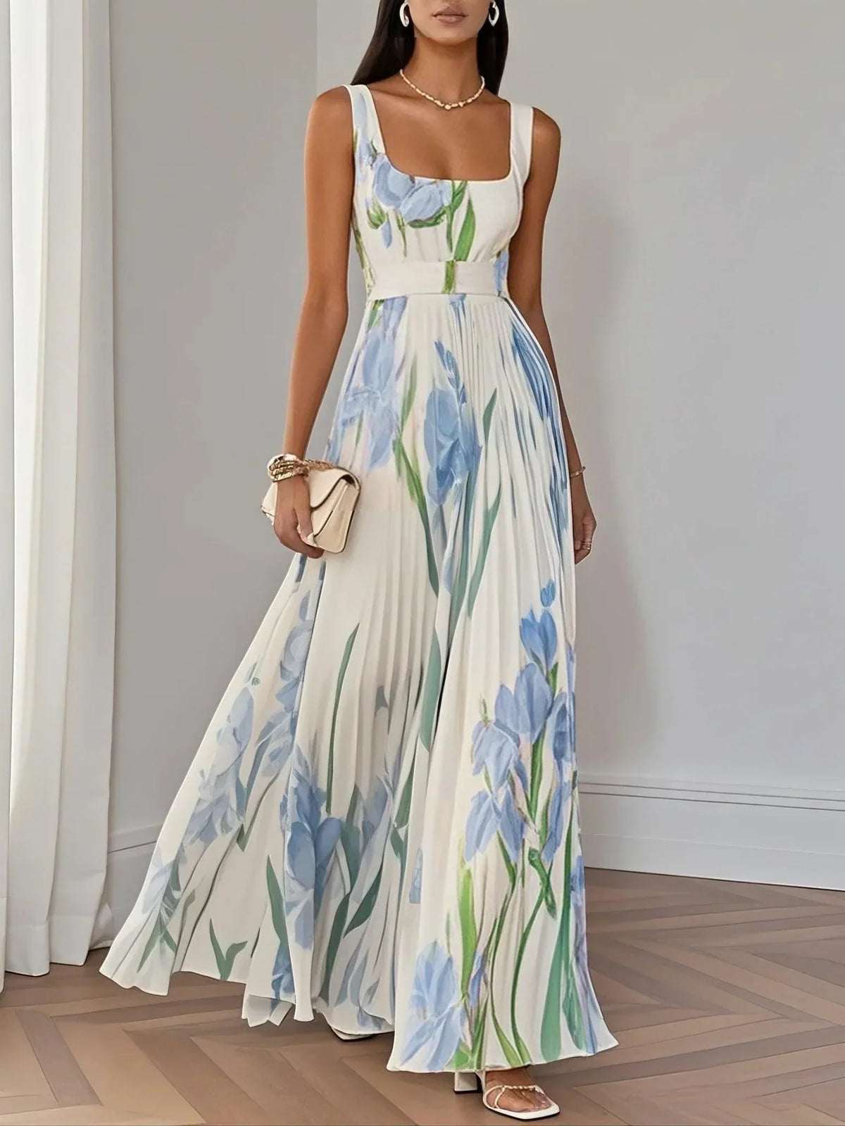 Lyzoryna – Elegant Floral Maxi Dress