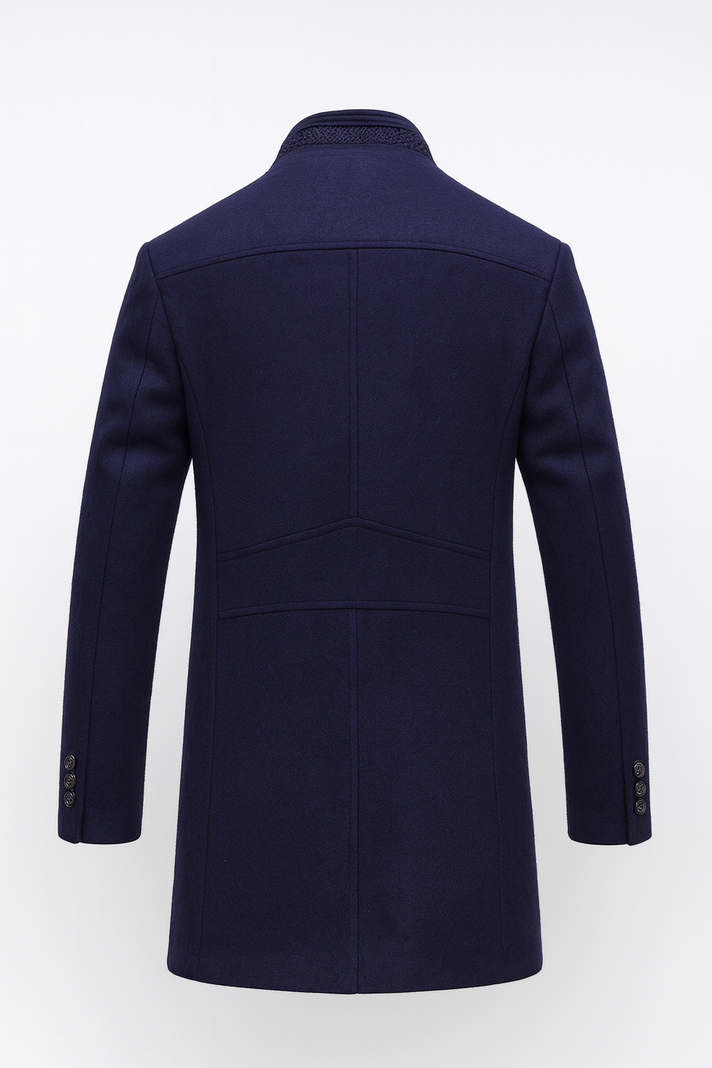 Jonah - Wool Blend Overcoat with Stand Collar