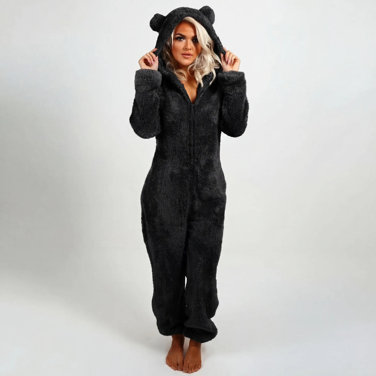 Gillian - Ultra-Soft Teddy Hoodie Suit