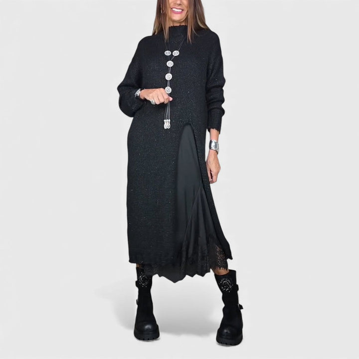 Portia – Elegant Layered Sweater and Dress Set