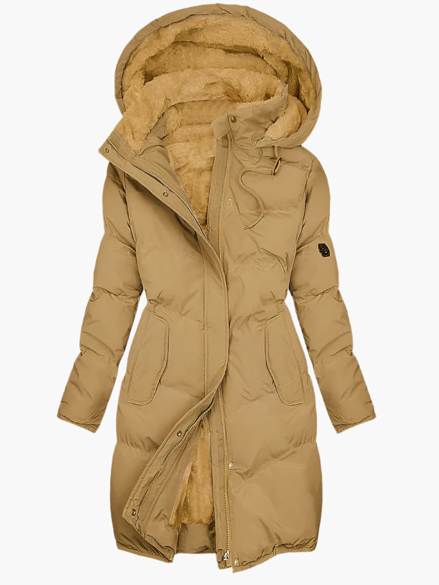 Fernanda | Women's Long Quilted Hooded Winter Coat