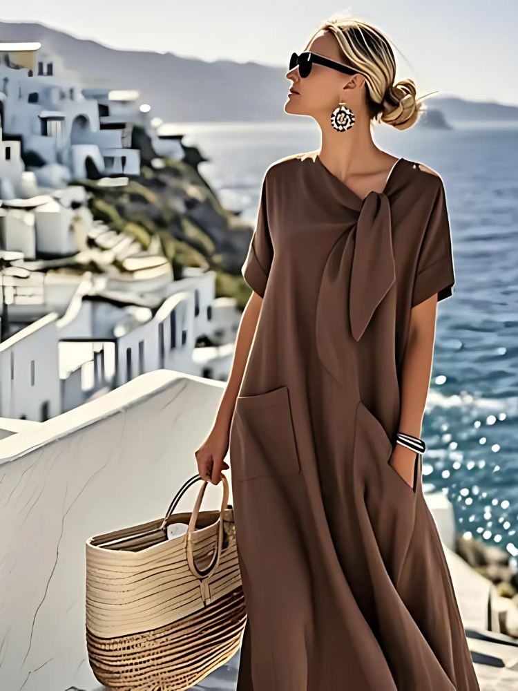 Coastal | Tie-Neck Maxi Dress