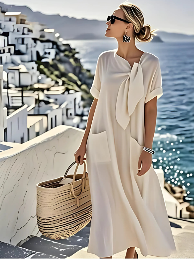 Coastal | Tie-Neck Maxi Dress