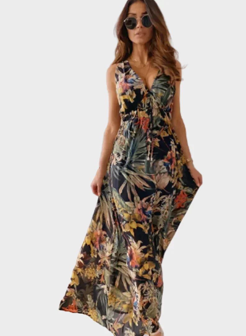 Eden | Tropical Floral Maxi Dress